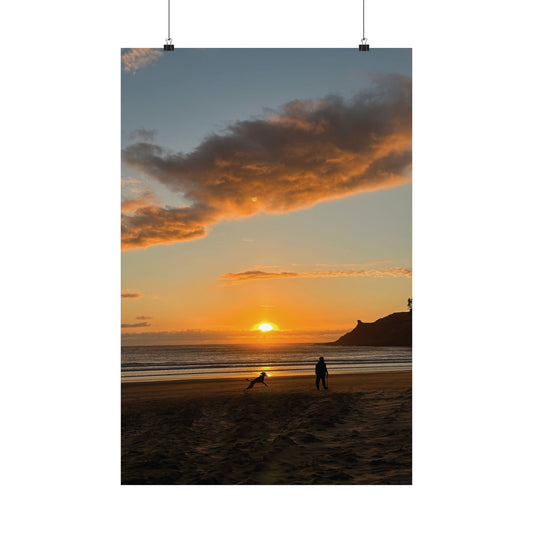Beach at Sunset Print