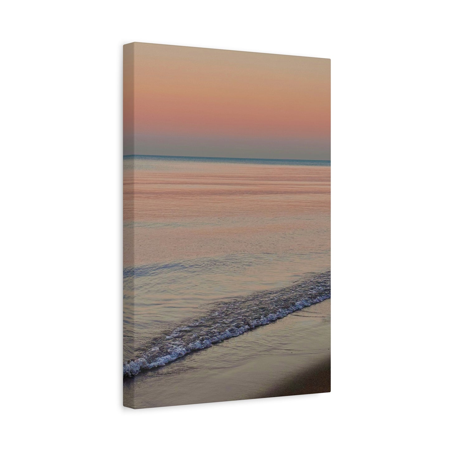 Sunset Beach Matte Canvas Print — Tranquil Seascape Wall Art (1.25" Stretched)