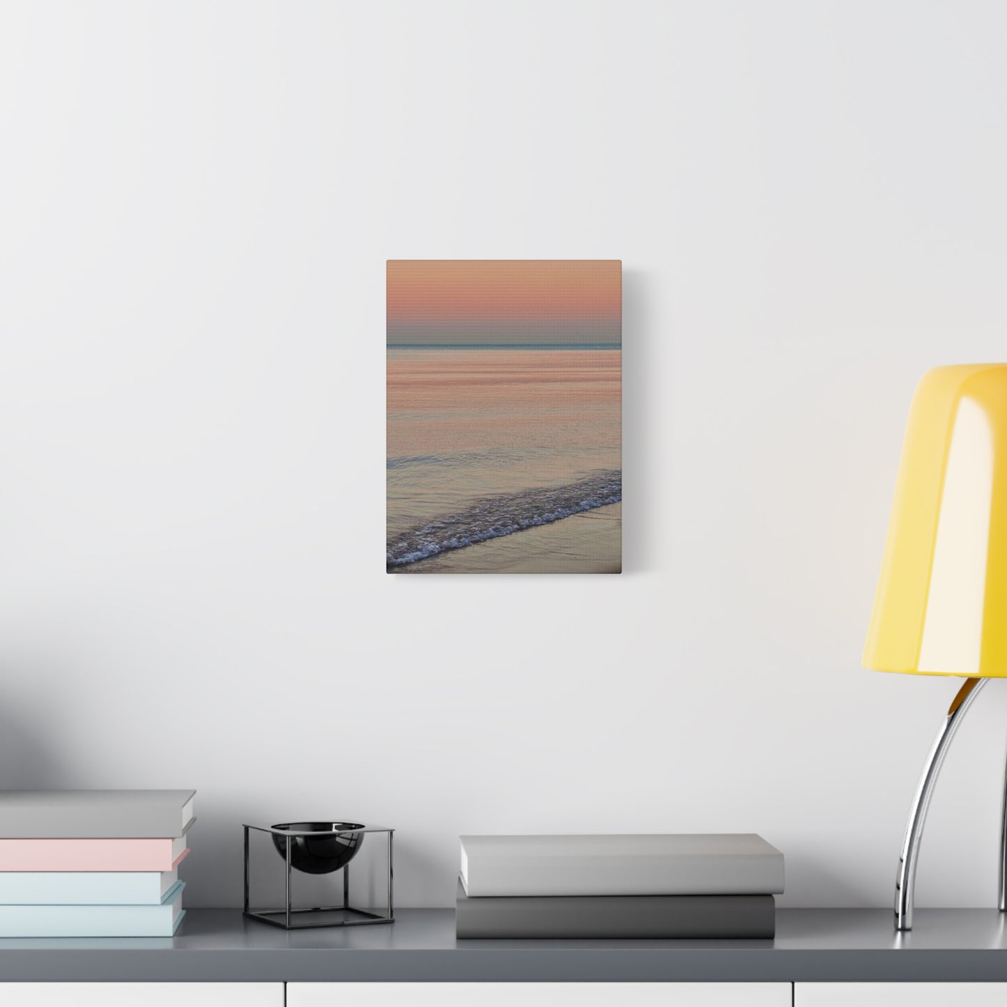 Sunset Beach Matte Canvas Print — Tranquil Seascape Wall Art (1.25" Stretched)