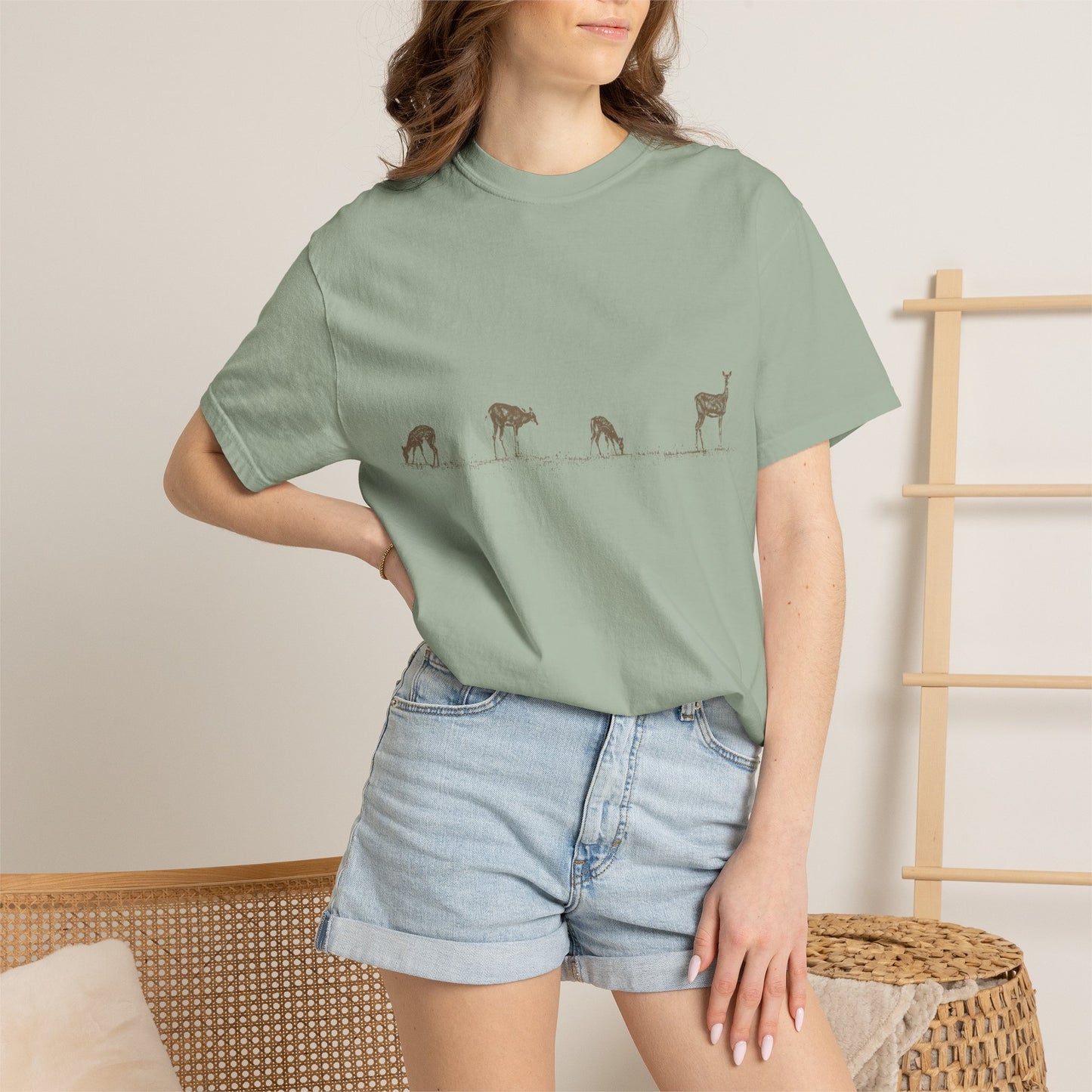 Property Line — Deer Graphic Tee | Garment-Dyed Comfort Colors T-Shirt