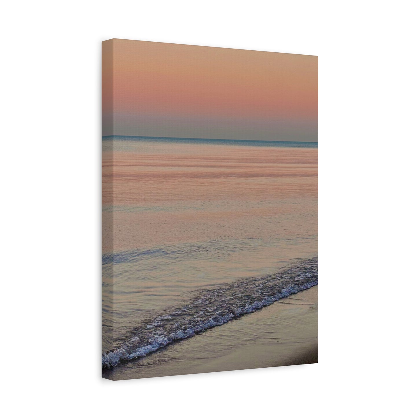 Sunset Beach Matte Canvas Print — Tranquil Seascape Wall Art (1.25" Stretched)