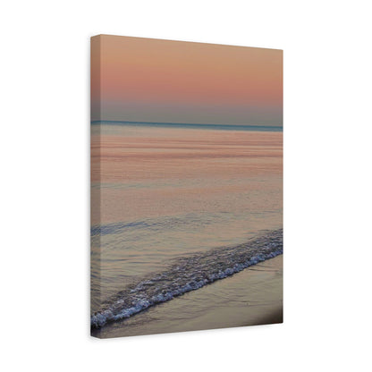 Sunset Beach Matte Canvas Print — Tranquil Seascape Wall Art (1.25" Stretched)