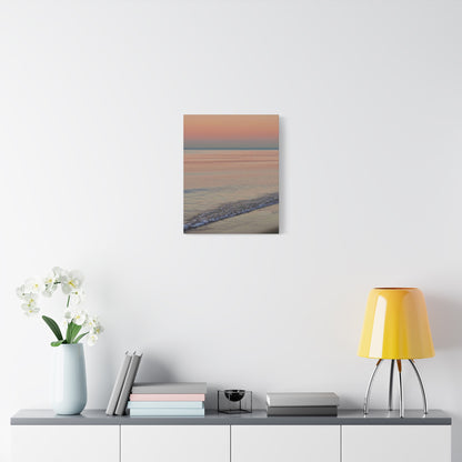 Sunset Beach Matte Canvas Print — Tranquil Seascape Wall Art (1.25" Stretched)