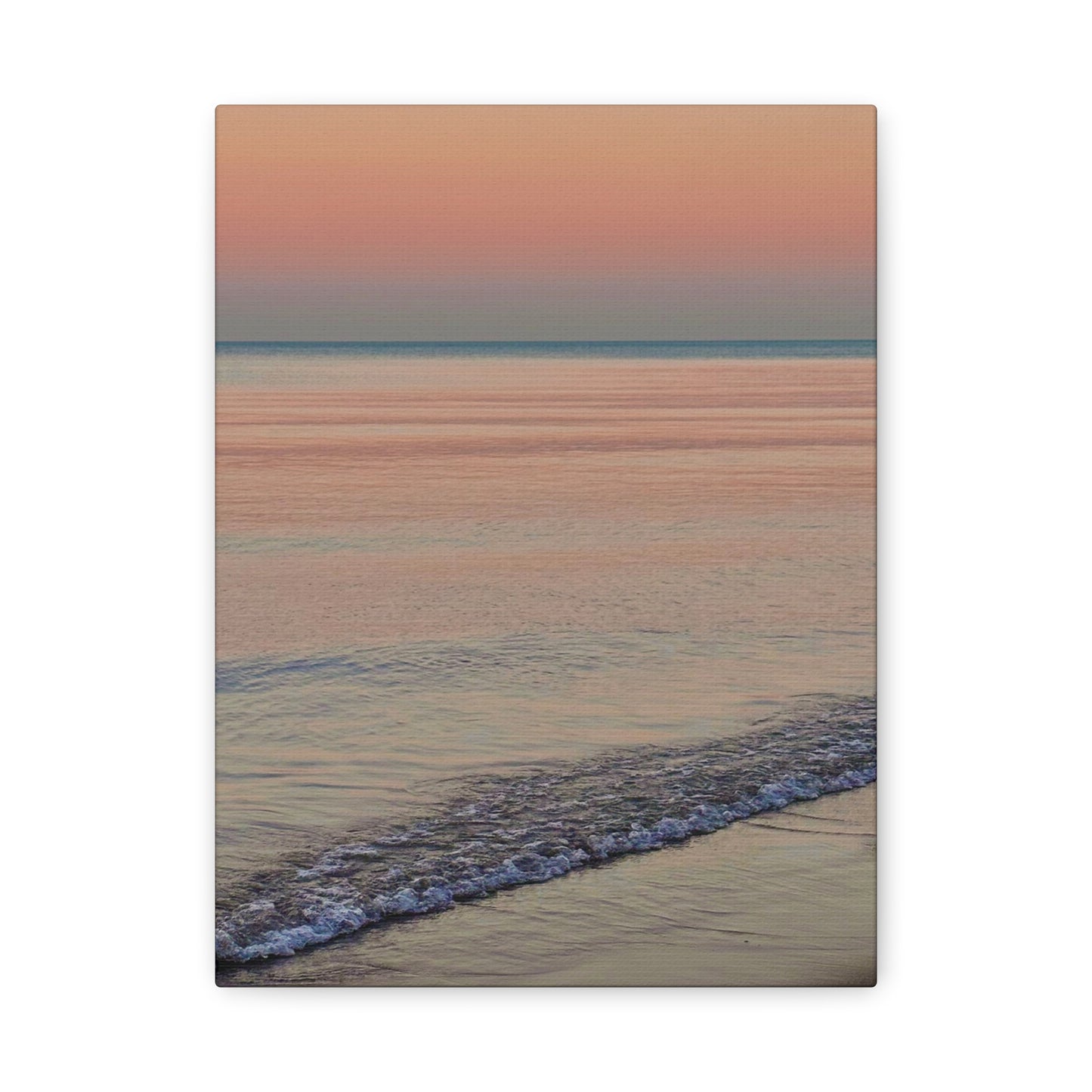 Sunset Beach Matte Canvas Print — Tranquil Seascape Wall Art (1.25" Stretched)