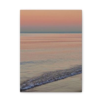 Sunset Beach Matte Canvas Print — Tranquil Seascape Wall Art (1.25" Stretched)