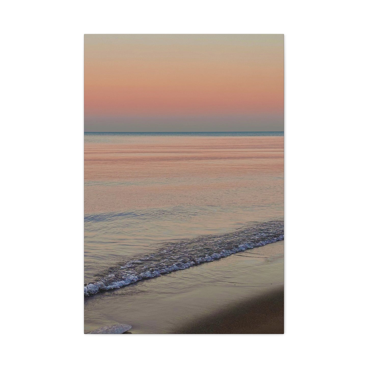Sunset Beach Matte Canvas Print — Tranquil Seascape Wall Art (1.25" Stretched)