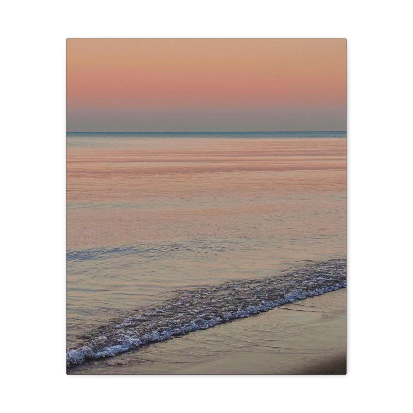 Sunset Beach Matte Canvas Print — Tranquil Seascape Wall Art (1.25" Stretched)
