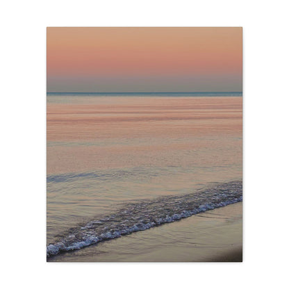 Sunset Beach Matte Canvas Print — Tranquil Seascape Wall Art (1.25" Stretched)