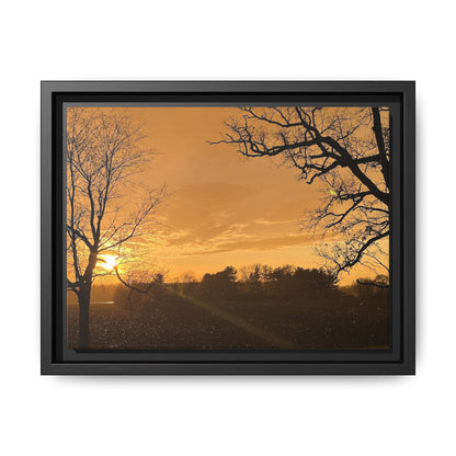 Bare Trees at Sunset Canvas