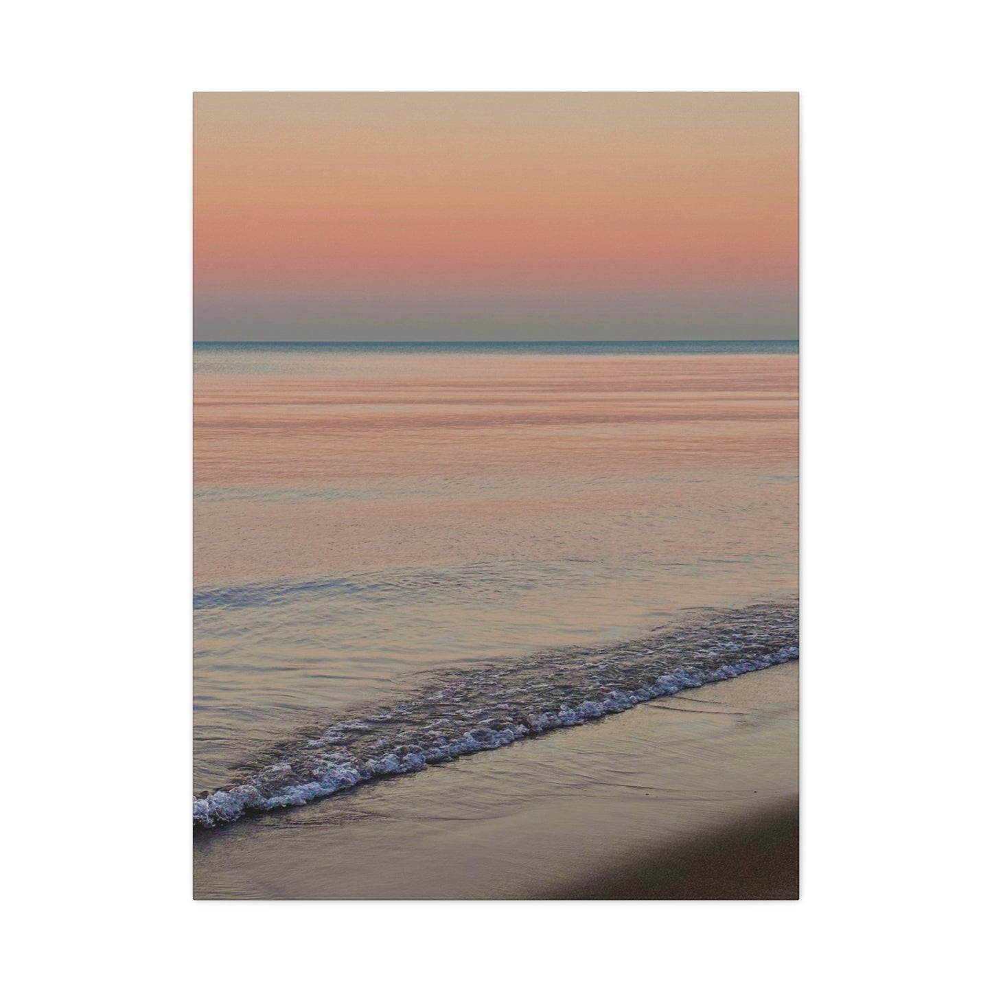 Sunset Beach Matte Canvas Print — Tranquil Seascape Wall Art (1.25" Stretched)