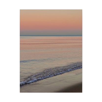 Sunset Beach Matte Canvas Print — Tranquil Seascape Wall Art (1.25" Stretched)