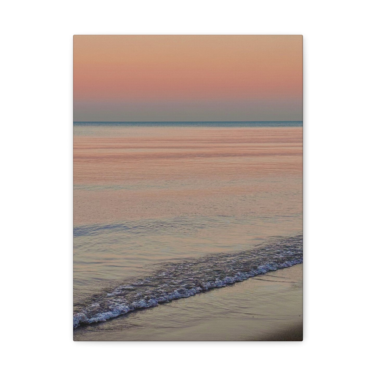 Sunset Beach Matte Canvas Print — Tranquil Seascape Wall Art (1.25" Stretched)