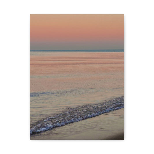 Sunset Beach Matte Canvas Print — Tranquil Seascape Wall Art (1.25" Stretched)