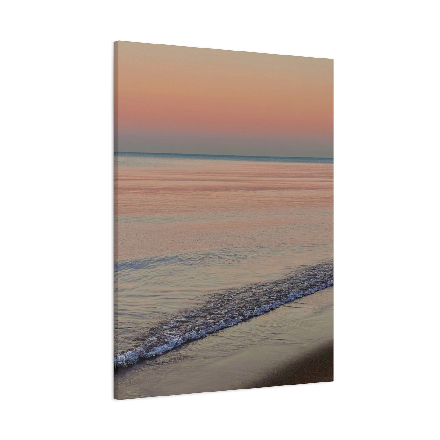 Sunset Beach Matte Canvas Print — Tranquil Seascape Wall Art (1.25" Stretched)