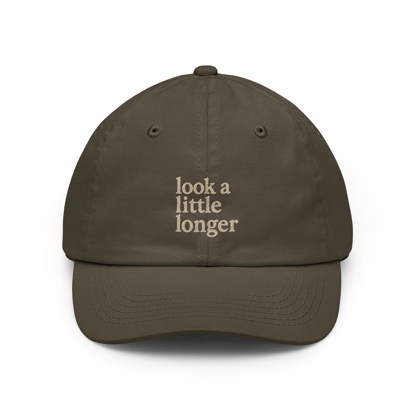 Look a Little Longer — Printed Wordmark Dad Hat