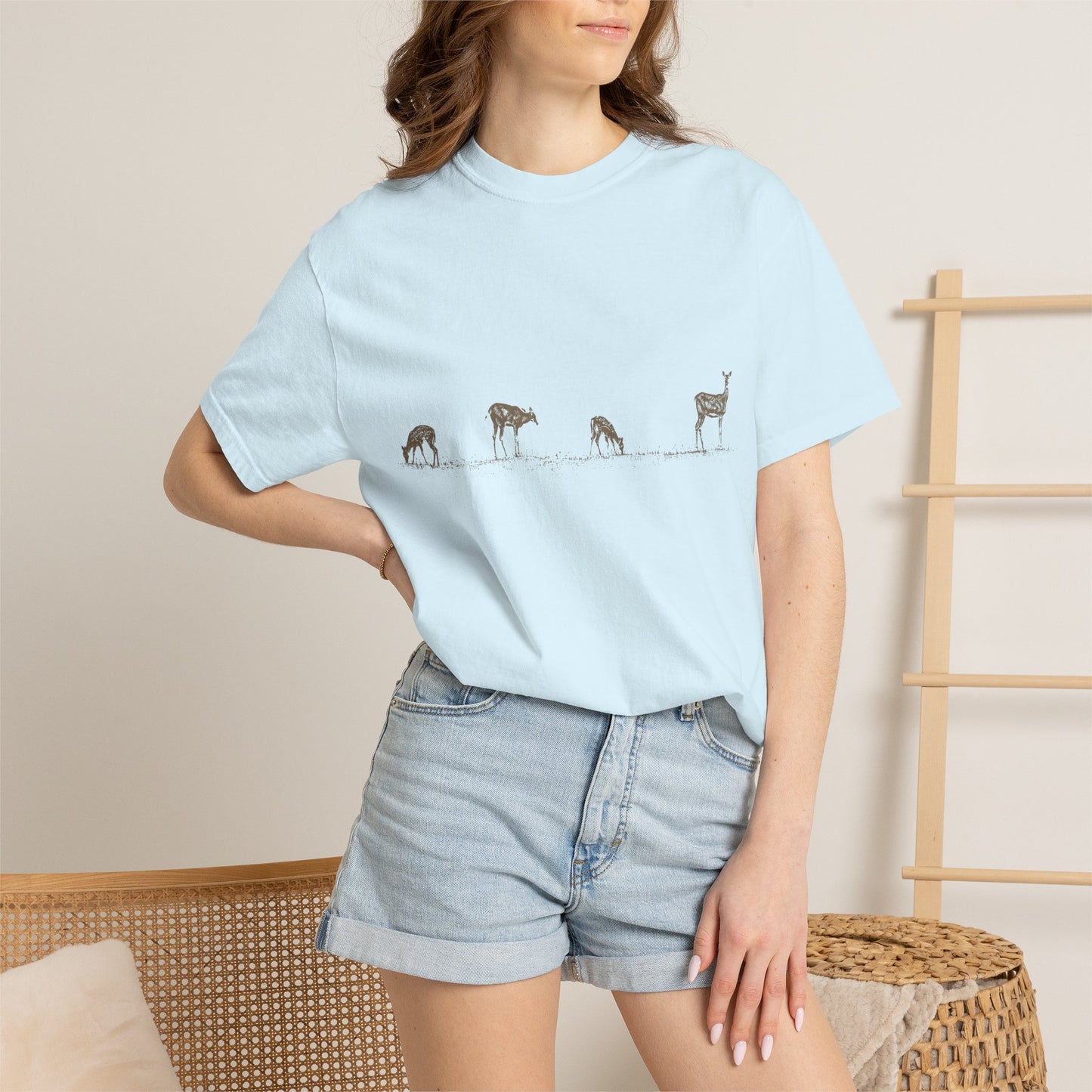 Property Line — Deer Graphic Tee | Garment-Dyed Comfort Colors T-Shirt