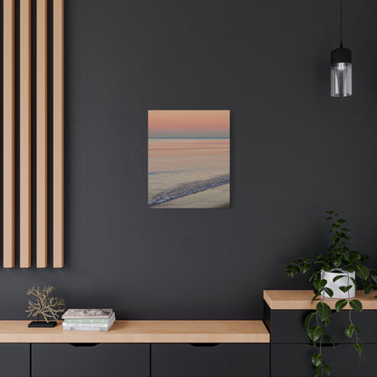 Sunset Beach Matte Canvas Print — Tranquil Seascape Wall Art (1.25" Stretched)