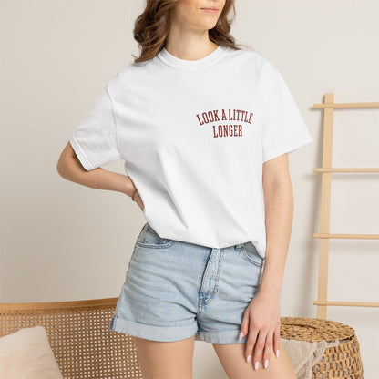 Look a Little Longer — Wordmark Tee | Garment-Dyed Comfort Colors T-Shirt