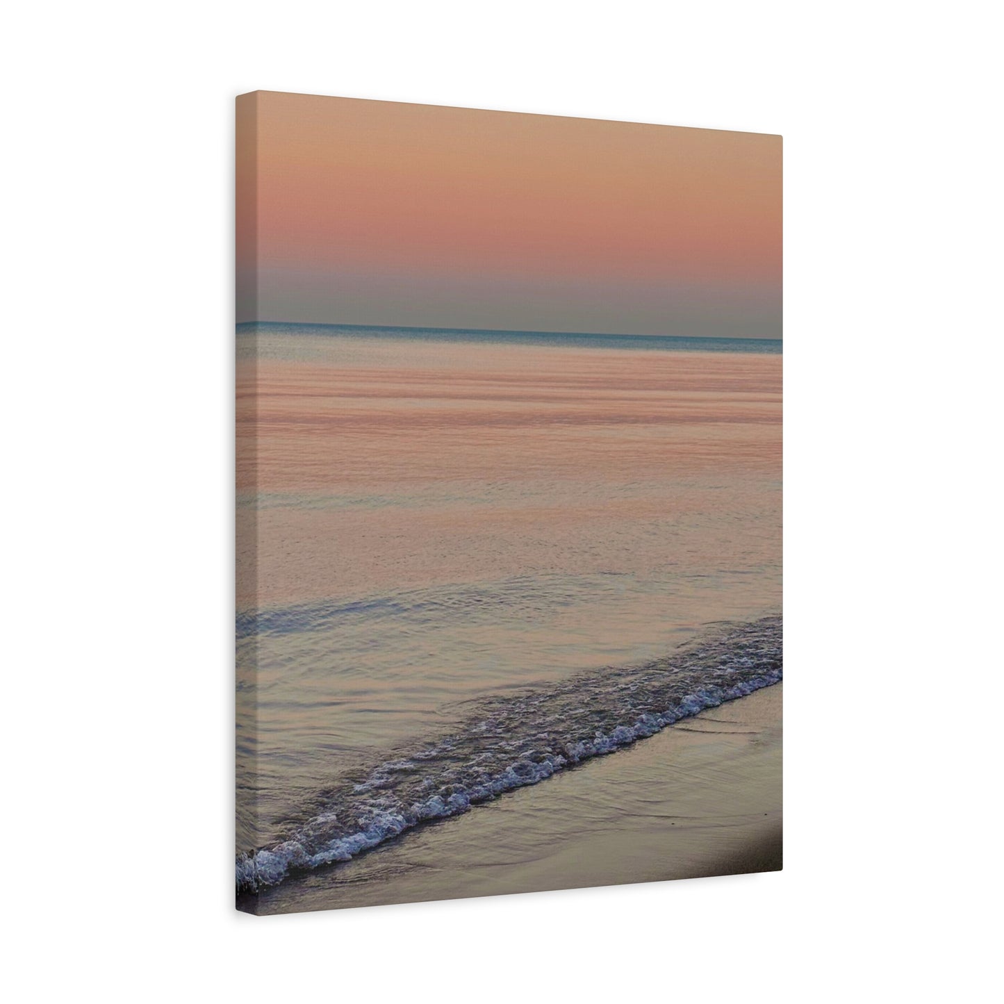 Sunset Beach Matte Canvas Print — Tranquil Seascape Wall Art (1.25" Stretched)