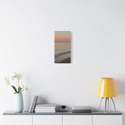 Sunset Beach Matte Canvas Print — Tranquil Seascape Wall Art (1.25" Stretched)