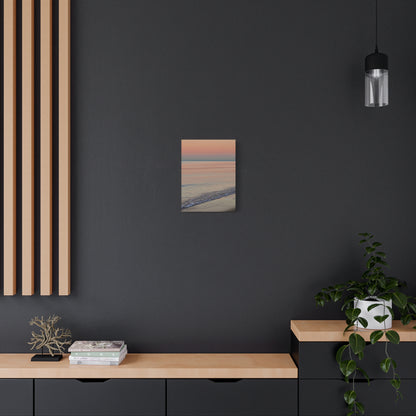 Sunset Beach Matte Canvas Print — Tranquil Seascape Wall Art (1.25" Stretched)