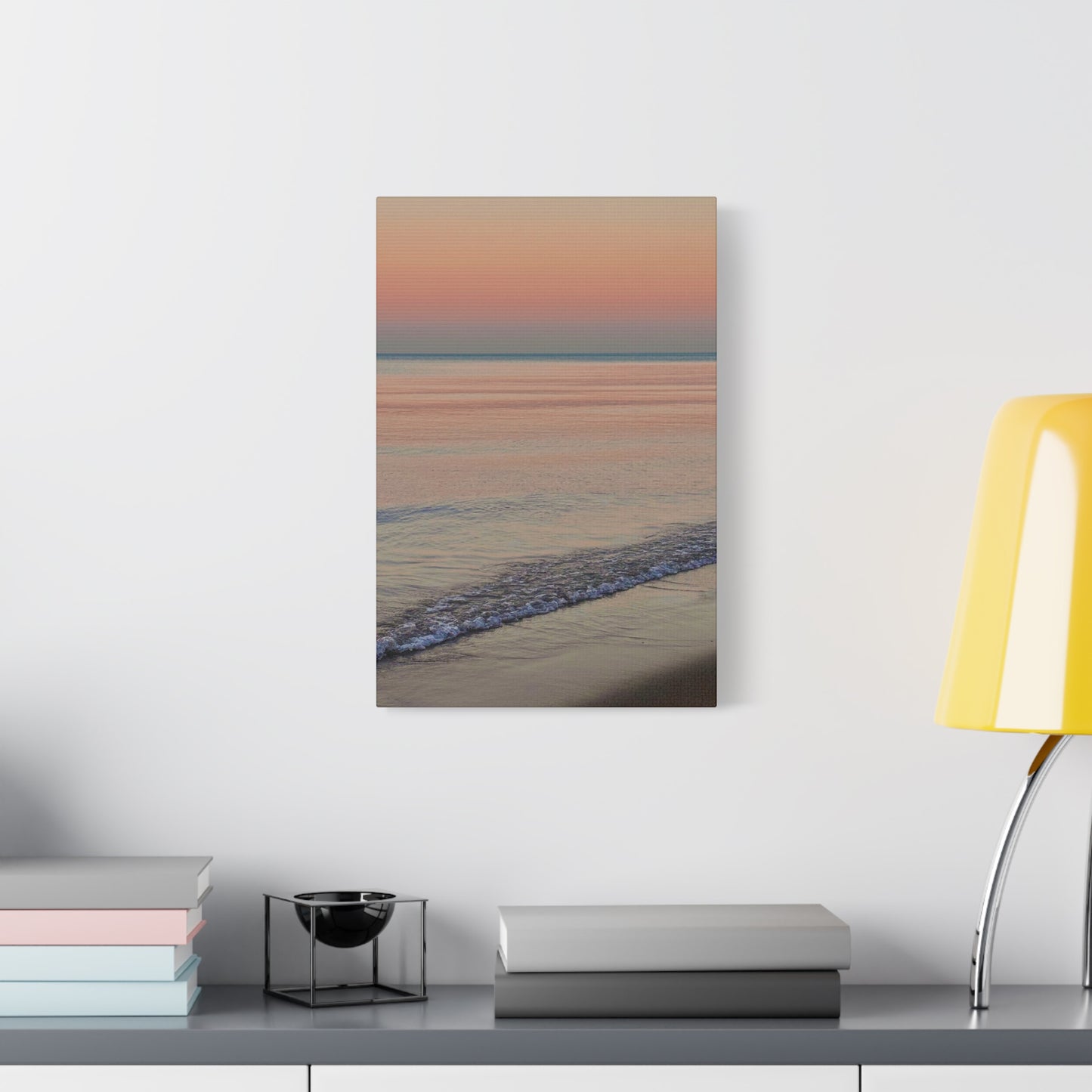 Sunset Beach Matte Canvas Print — Tranquil Seascape Wall Art (1.25" Stretched)