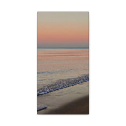 Sunset Beach Matte Canvas Print — Tranquil Seascape Wall Art (1.25" Stretched)