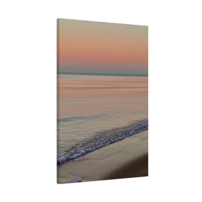 Sunset Beach Matte Canvas Print — Tranquil Seascape Wall Art (1.25" Stretched)