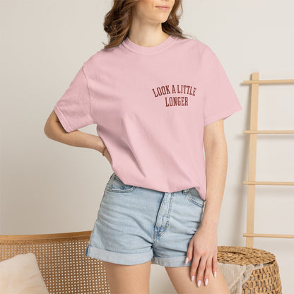 Look a Little Longer — Wordmark Tee | Garment-Dyed Comfort Colors T-Shirt