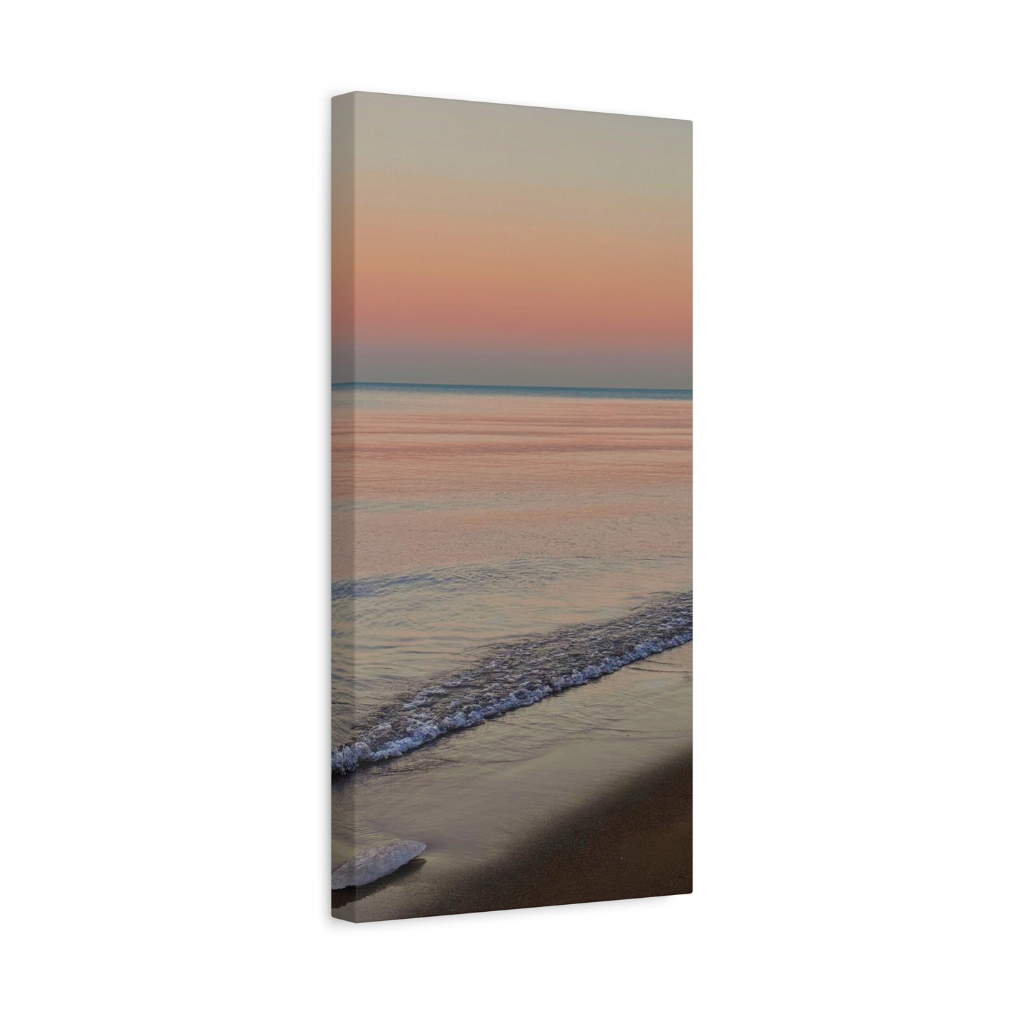 Sunset Beach Matte Canvas Print — Tranquil Seascape Wall Art (1.25" Stretched)