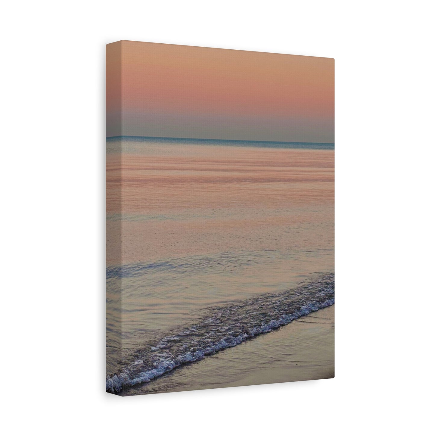 Sunset Beach Matte Canvas Print — Tranquil Seascape Wall Art (1.25" Stretched)