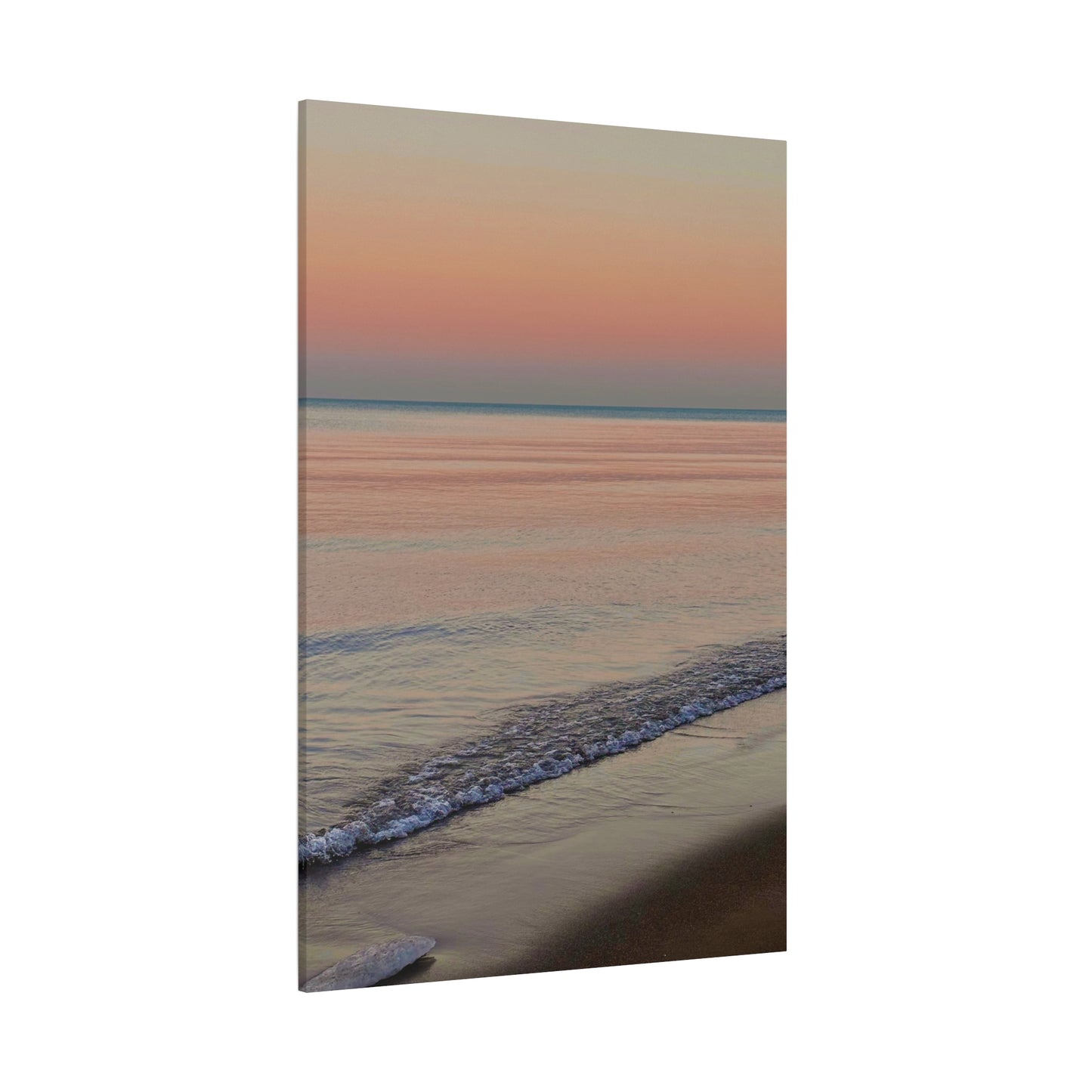 Sunset Beach Matte Canvas Print — Tranquil Seascape Wall Art (1.25" Stretched)
