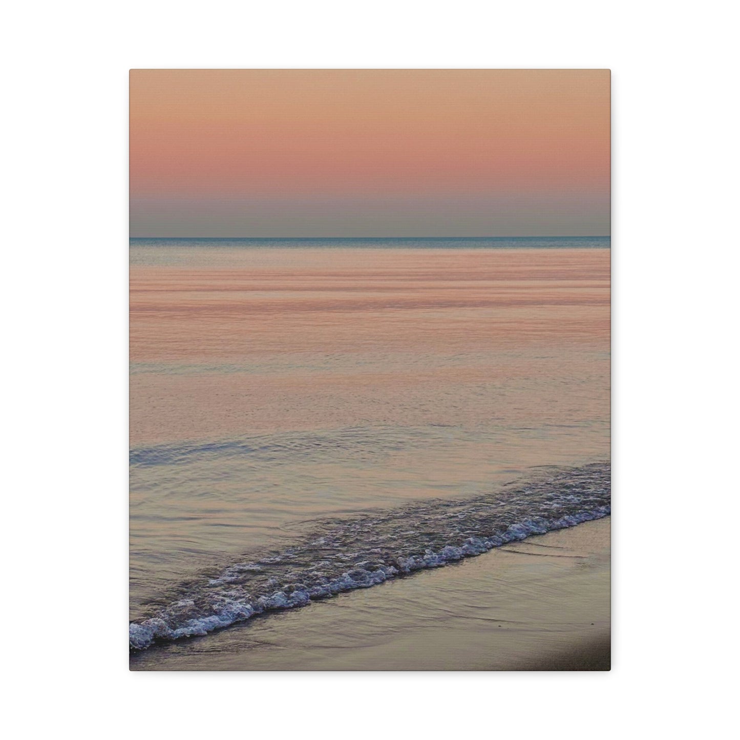 Sunset Beach Matte Canvas Print — Tranquil Seascape Wall Art (1.25" Stretched)