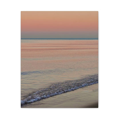 Sunset Beach Matte Canvas Print — Tranquil Seascape Wall Art (1.25" Stretched)